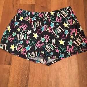 Peace and Love Pajama Shorts